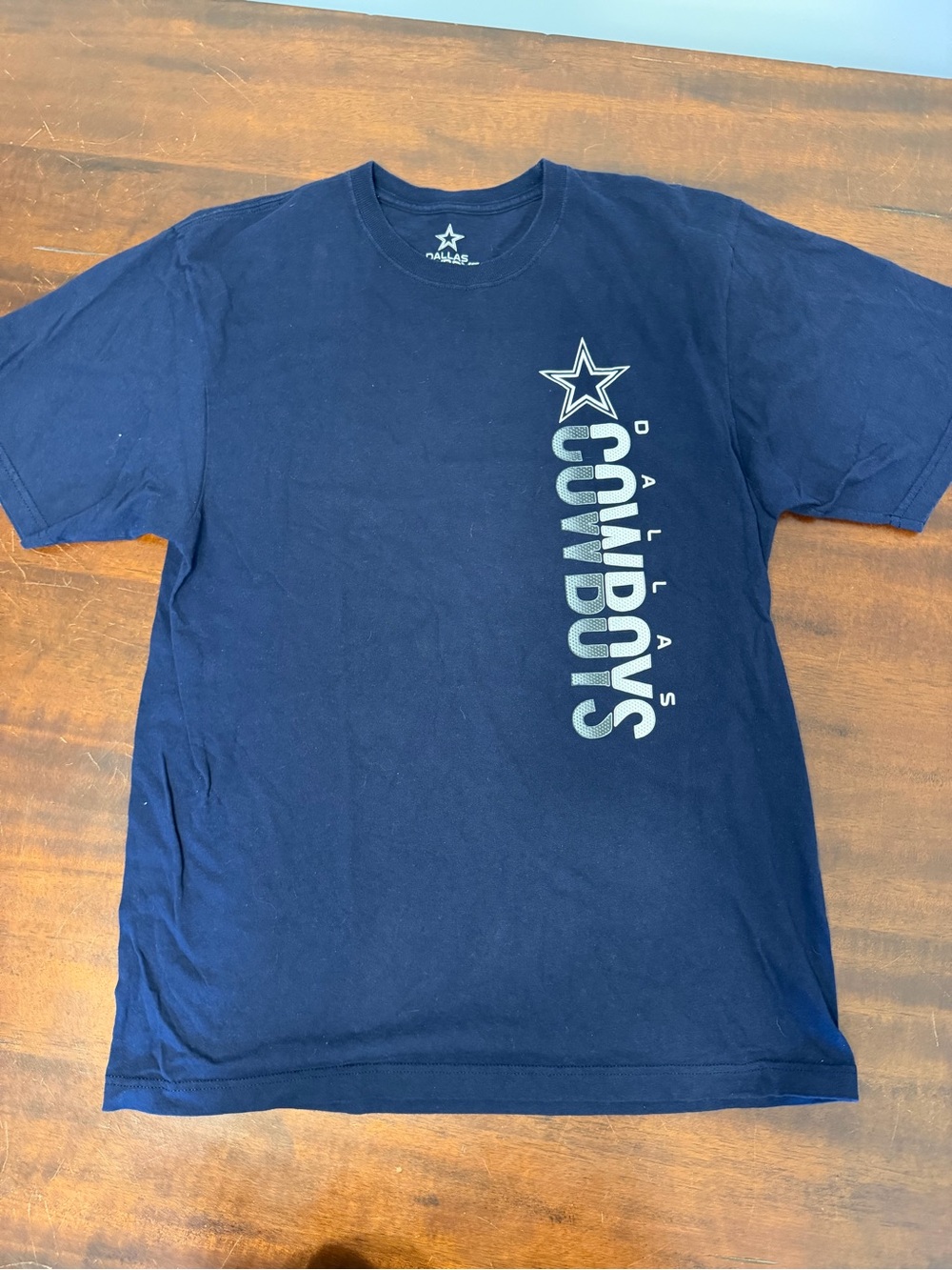NFL Navy Dallas Cowboys Vertical Logo T-Shirt
